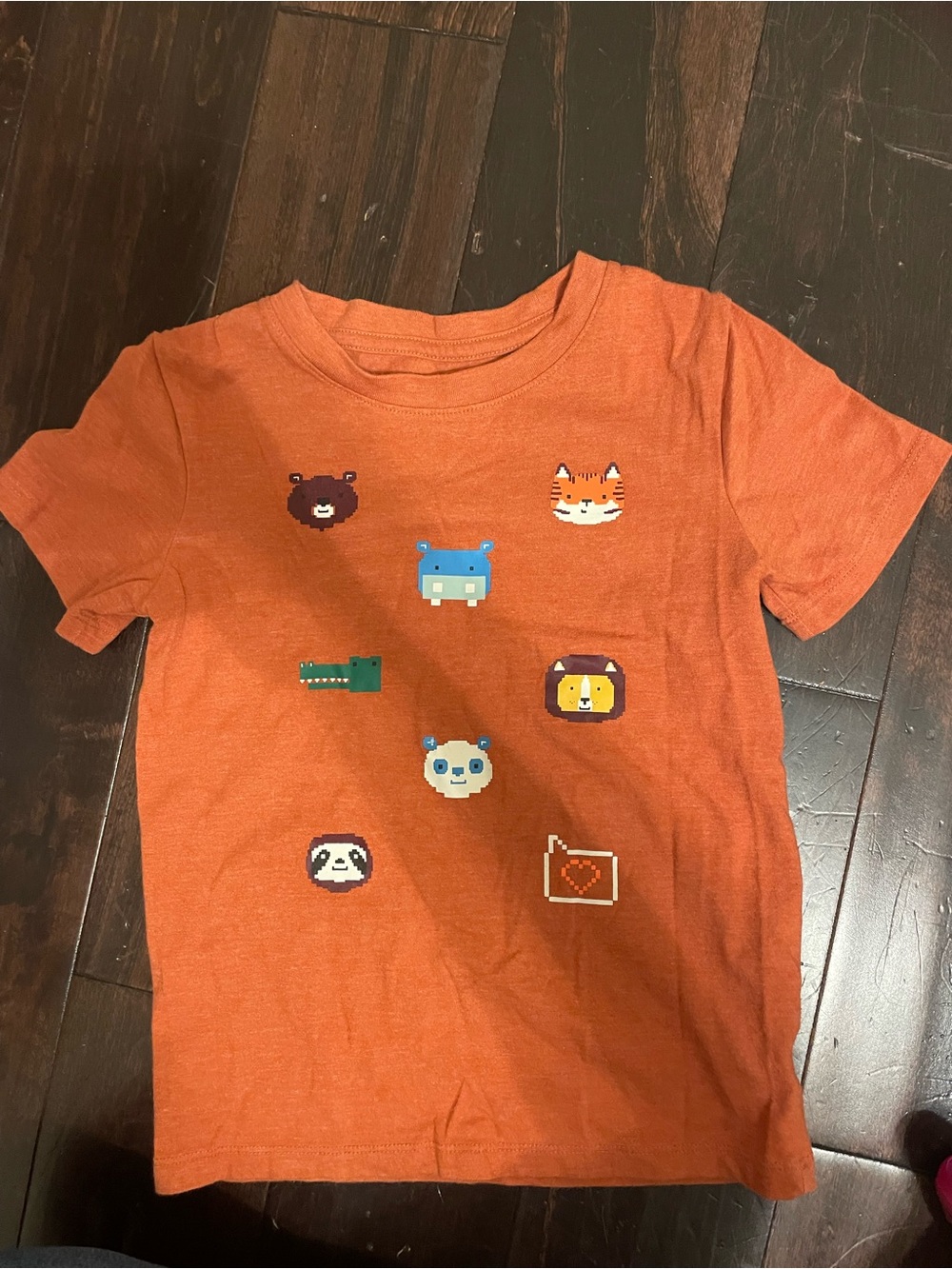 Cat and Jack Orange Kids Animal Icon Tee 5T